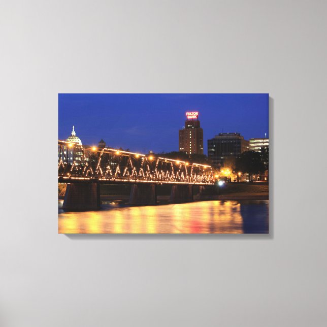 Pennsylvania State Walnut Street Bridge Canvastryck (Framsida)