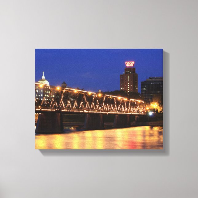 Pennsylvania State Walnut Street Bridge Canvastryck (Framsida)
