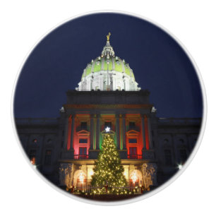 Pennsylvania-staten Huvudstad Julgran Ljus Knopp