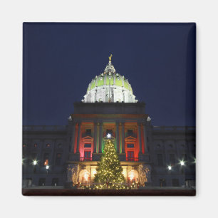 Pennsylvania-staten Huvudstad Julgran Ljus Magnet