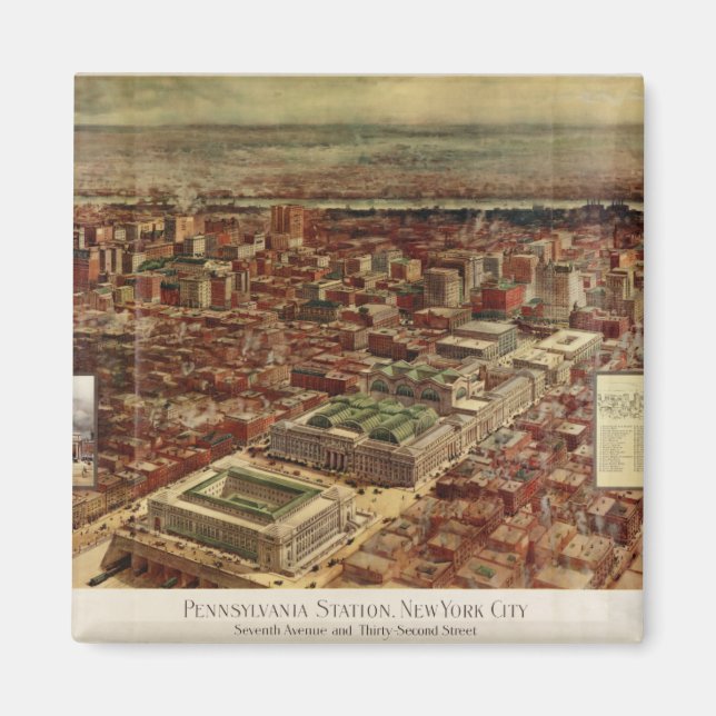 Pennsylvania Station New York 1910 Magnet (Framsidan)