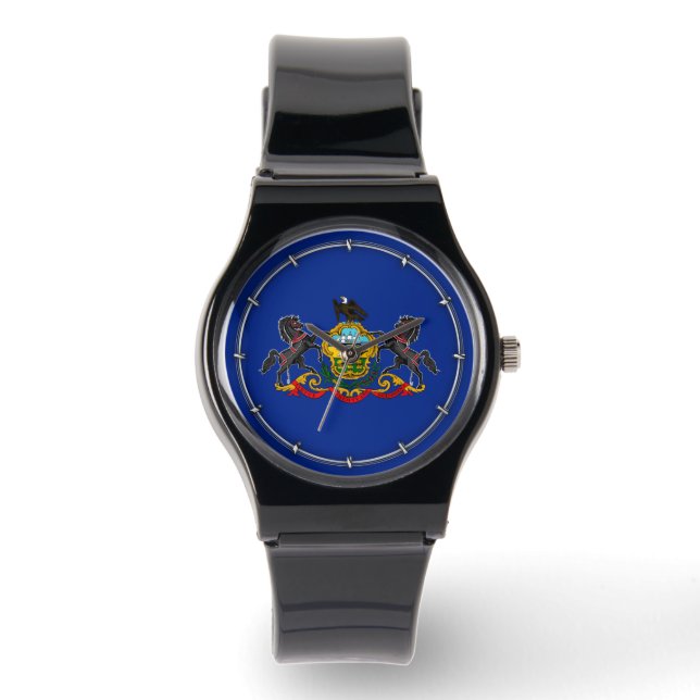 Pennsylvania Statlig flagga Design Armbandsur (Framsida)