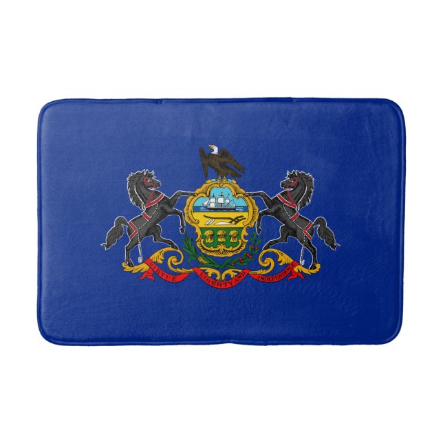 Pennsylvania Statlig flagga Design Badrumsmatta (Framsidan)