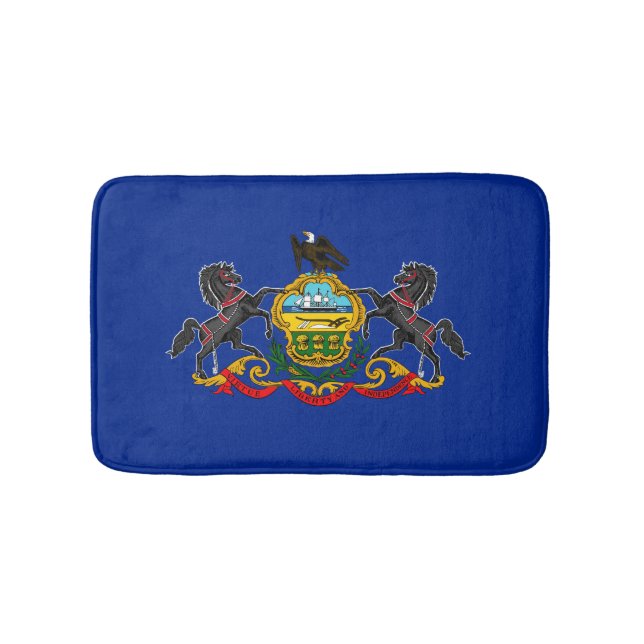 Pennsylvania Statlig flagga Design Badrumsmatta (Framsidan)