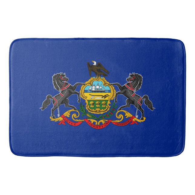 Pennsylvania Statlig flagga Design Badrumsmatta (Framsidan)