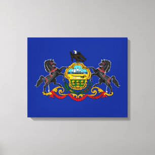 Pennsylvania Statlig flagga Design Decor Canvastryck