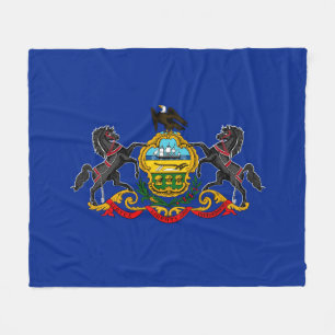 Pennsylvania Statlig flagga Design Fleecefilt