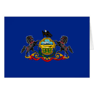 Pennsylvania Statlig flagga Design Hälsningskort