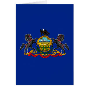 Pennsylvania Statlig flagga Design Hälsningskort