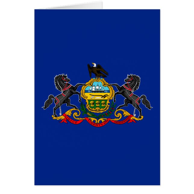 Pennsylvania Statlig flagga Design Hälsningskort (Framsidan)