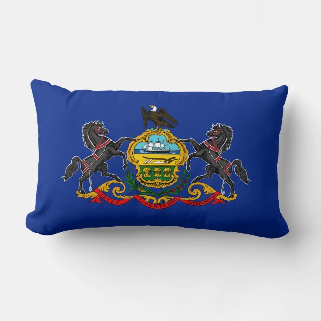 Pennsylvania Statlig flagga Design Lumbarkudde (Framsida)
