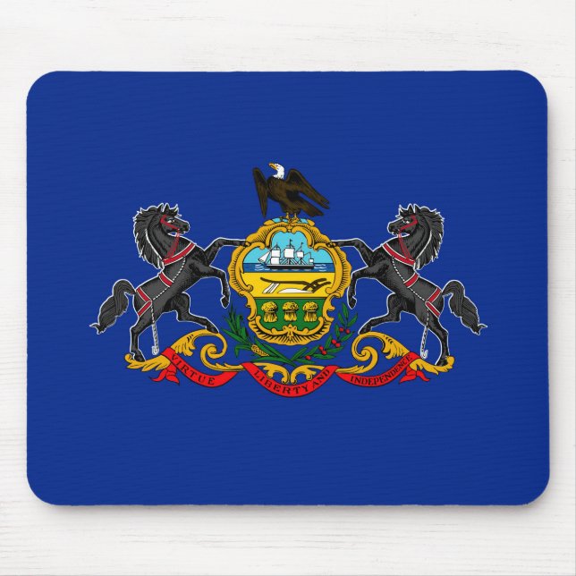 Pennsylvania Statlig flagga Design Musmatta (Framsidan)