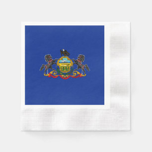 Pennsylvania Statlig flagga Design Pappersservett