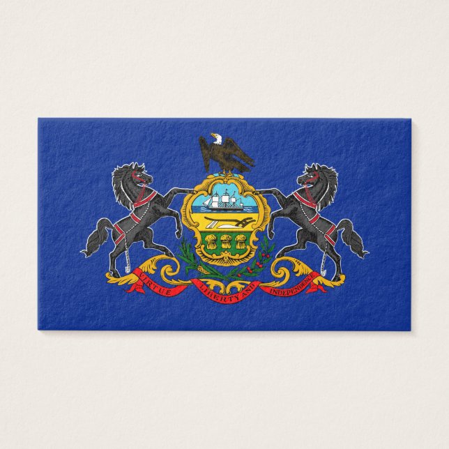 Pennsylvania Statlig flagga Design Visitkort (Framsidan)