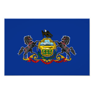 Pennsylvania Statlig flagga Fototryck
