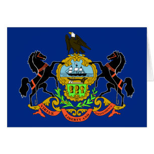 Pennsylvania statlig flagga hälsningskort