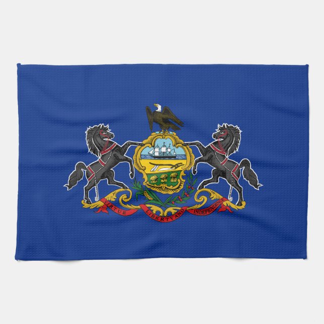 Pennsylvania Statlig flagga Kökshandduk (Horisontell)