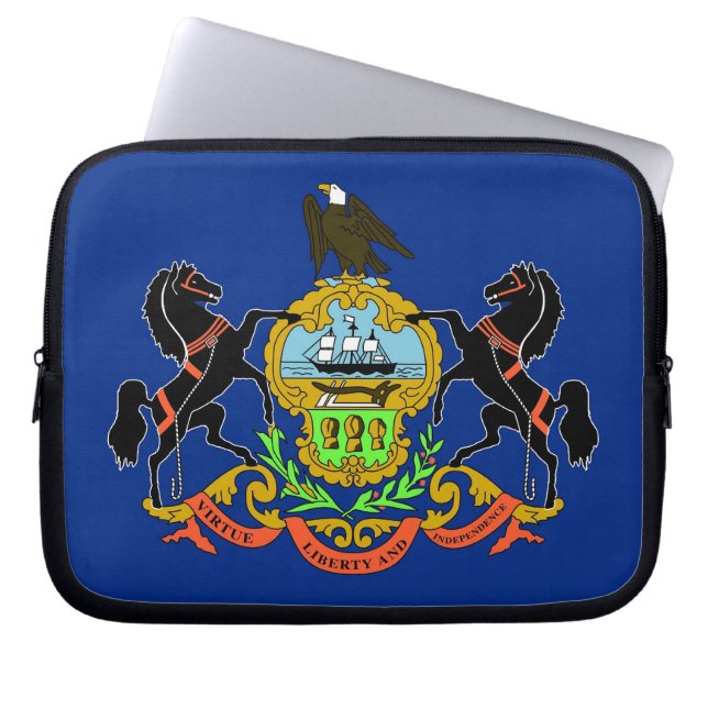 Pennsylvania Statlig flagga Laptop sleeve (Framsidan)