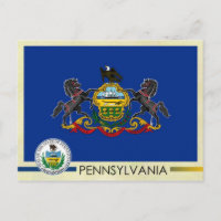 Pennsylvania Statlig flagga och Seal