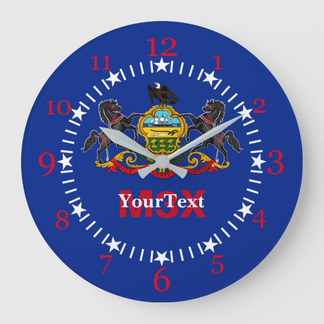 Pennsylvania Statlig flagga på en Stor Klocka (Framsida)