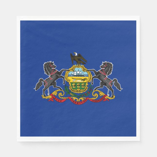 Pennsylvania Statlig flagga Pappersservett (Framsidan)