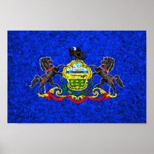 Pennsylvania Statlig flagga Poster