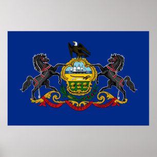 Pennsylvania statlig flagga poster