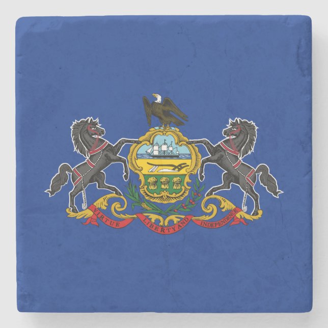 Pennsylvania Statlig flagga Stenunderlägg (Framsidan)