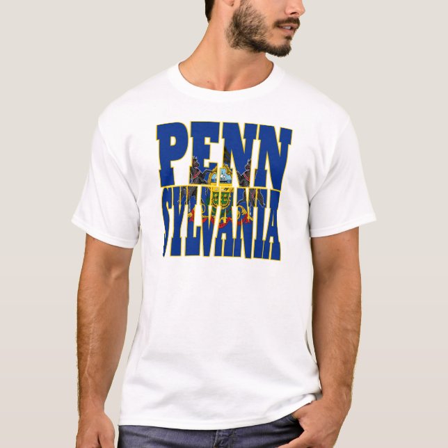 Pennsylvania statlig flagga t-shirt (Framsida)
