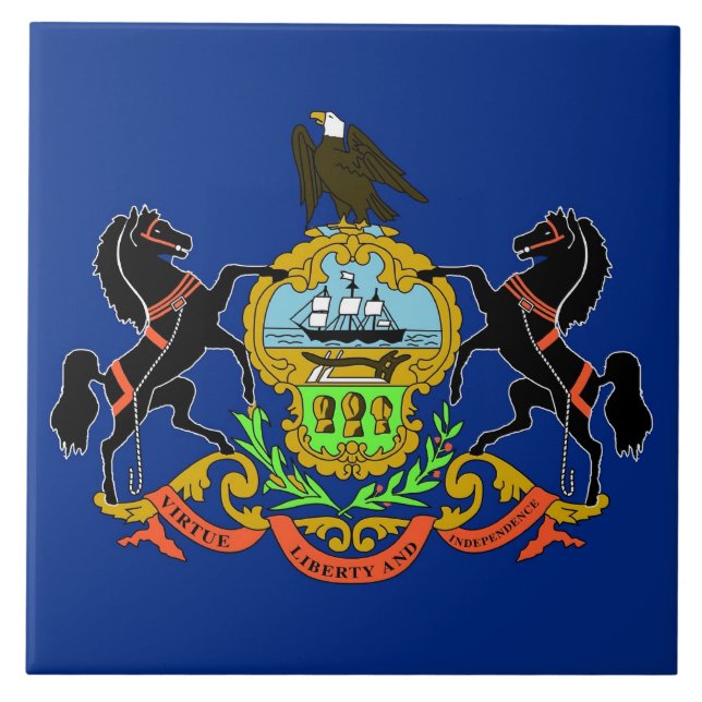 Pennsylvania Statlig flagga Tile Kakelplatta (Framsidan)