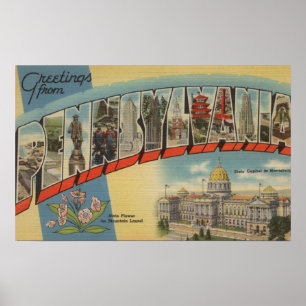 Pennsylvania (statlig huvudstad/blomma) poster