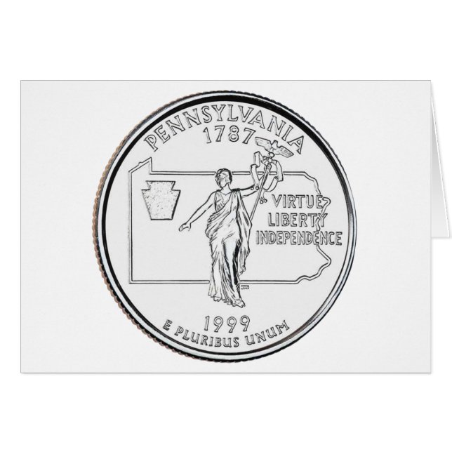 Pennsylvania-statskvartal Hälsningskort (Framsidan Horizontal)