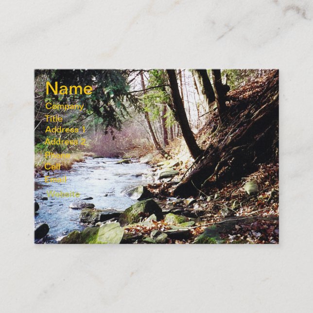 Pennsylvania Stream 02-Affärskortet Visitkort (Framsida)