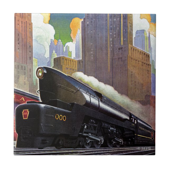 Pennsylvania Tåg av Okänd Kakelplatta (Framsidan)