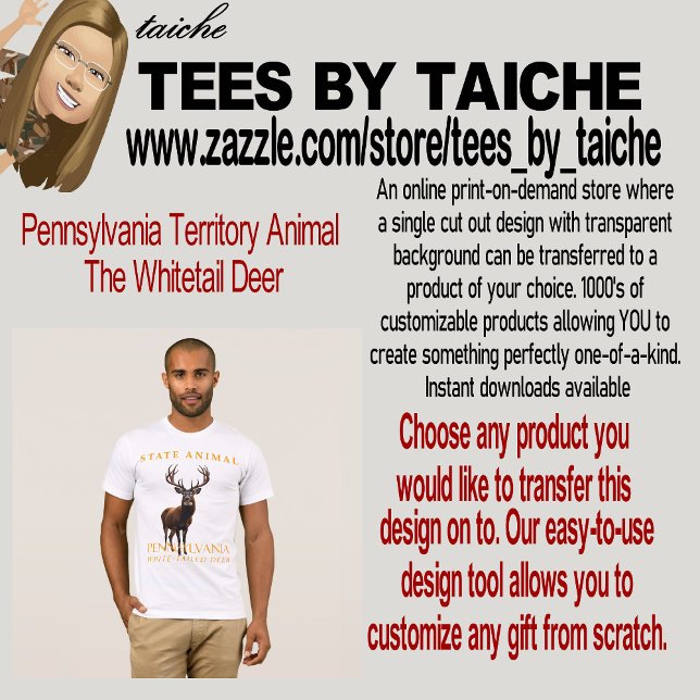 Pennsylvania Territory Animal the Whitetail Hjort T Shirt (Skapare uppladdad)