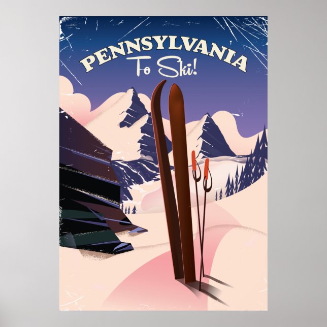 Pennsylvania till Ski Poster (Framsidan)