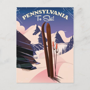 Pennsylvania till Ski Vykort