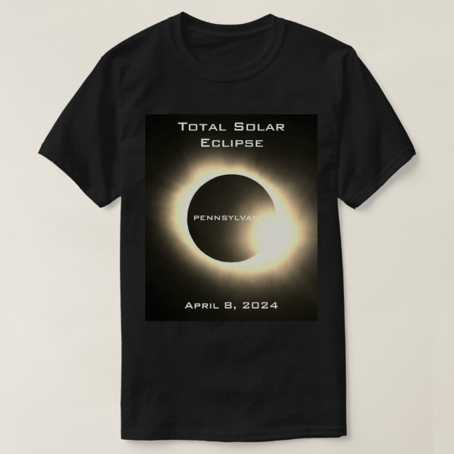 PENNSYLVANIA Total soleclipse 8 april 2024 T Shirt (Design framsida)