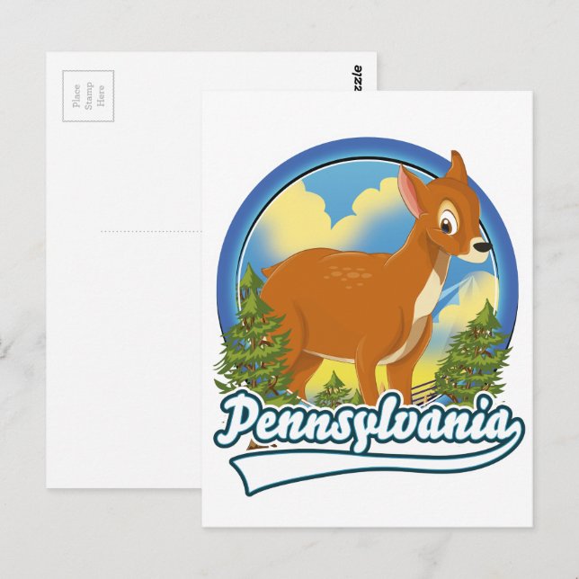Pennsylvania Travel logotyp Vykort (Fram/baksida)