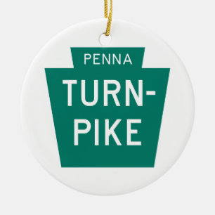 Pennsylvania Turnpike Julgransprydnad Keramik