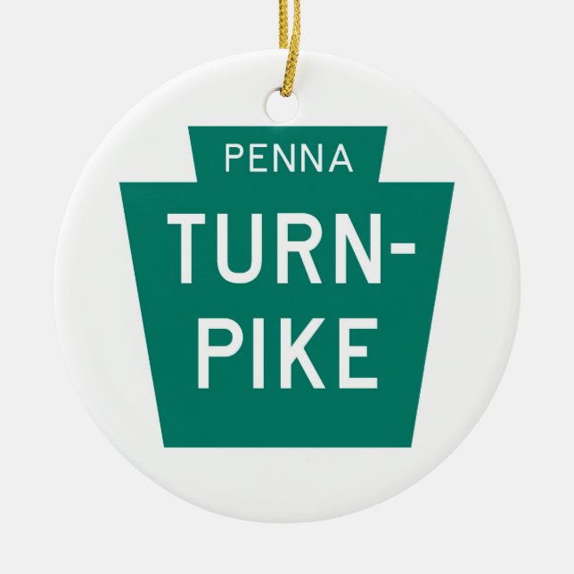 Pennsylvania Turnpike Julgransprydnad Keramik (Framsidan)