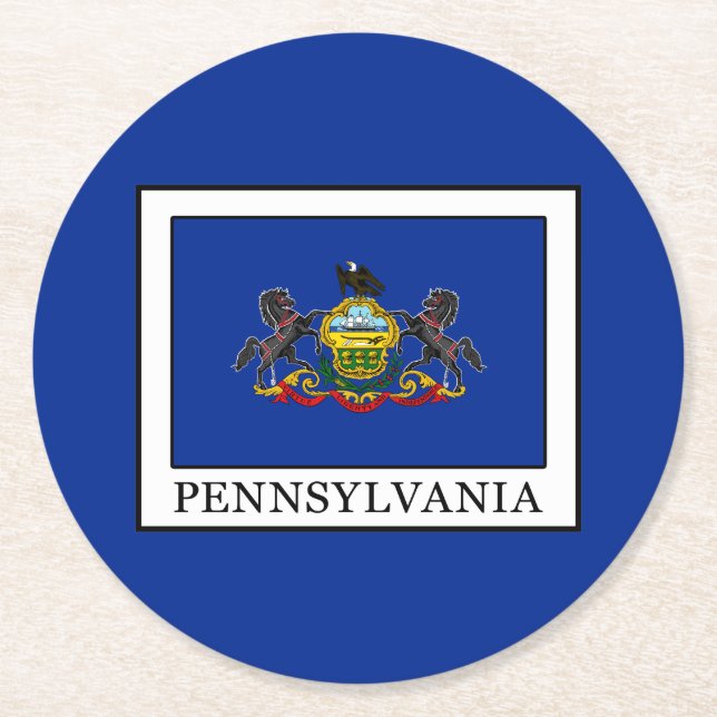 Pennsylvania Underlägg Papper Rund (Framsidan)