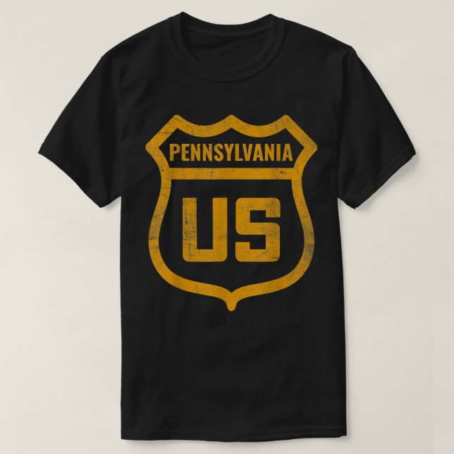 Pennsylvania - USA:s nödlidande motorväg i västra  T Shirt (Design framsida)