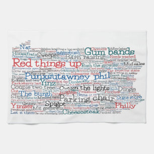 Pennsylvania USA Slang Ord Art Karta Kökshandduk