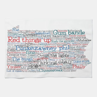 Pennsylvania USA Slang Ord Art Karta Kökshandduk