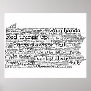 Pennsylvania USA Slang Ord Art Karta Poster