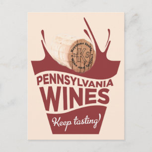 Pennsylvania Vin Keystone State-vykort Vykort