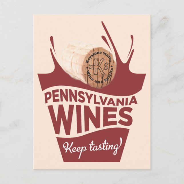 Pennsylvania Vin Keystone State-vykort Vykort (Framsida)