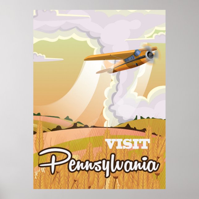 Pennsylvania vintage-resaaffisch poster (Framsidan)