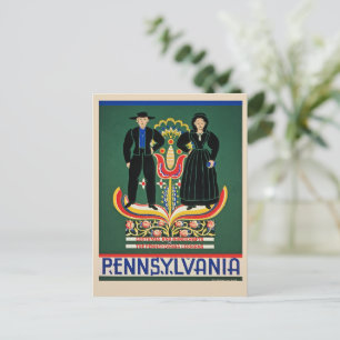 Pennsylvania, vintage reseplateral, vykort
